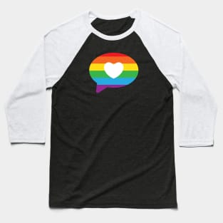 LGBT Pride Rainbow Heart Baseball T-Shirt